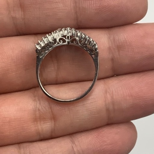 Pt900 プラチナ900 ダイヤモンドリング　V型　0.5ct 5.1g