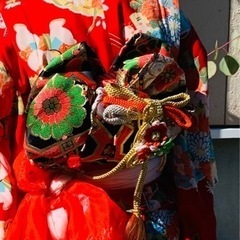 ① 七五三　結び帯　アンティーク　古着の画像
