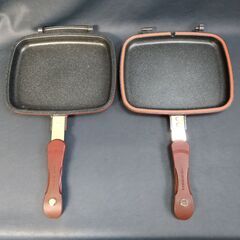 美品/ハッピーコール/ホットクッカーグルメパン(ミニ)/直火用/両面焼き圧力フライパン/調理器具/株式会社DEGA/4層フッ素樹脂加工/E0DM0127 の画像