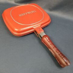 美品/ハッピーコール/ホットクッカーグルメパン(ミニ)/直火用/両面焼き圧力フライパン/調理器具/株式会社DEGA/4層フッ素樹脂加工/E0DM0127 の画像