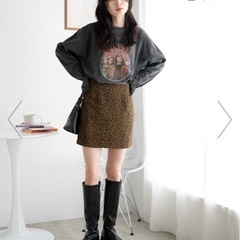 WEGO レオパード柄 タイトミニスカートの画像