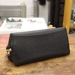お値下げ中！ 美品 コーチ F57857 化粧ポーチ レザー ブラック COACH コスメポーチ 札幌市 豊平区 西岡の画像