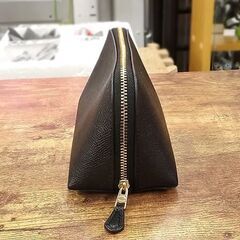 お値下げ中！ 美品 コーチ F57857 化粧ポーチ レザー ブラック COACH コスメポーチ 札幌市 豊平区 西岡の画像