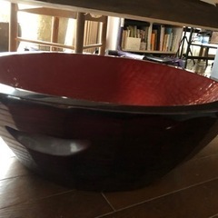 値下げ！極上　漆蕎麦粉コネ鉢　カヤ　60センチ　極上品の画像