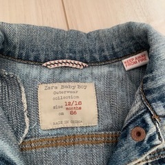 ZARA BABY BOY デニム　ジャケット　の画像