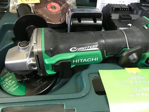 ✨日立 ディスクグラインダ＋ドライバドリル＋6.0Ah,3.0Ahバッテリ（1