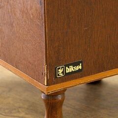(Y)北大前! 札幌 引取 hikari ヒカリ コーナーラック 花台 飾り棚 電話台 木製 リビング 家具 2003773の画像