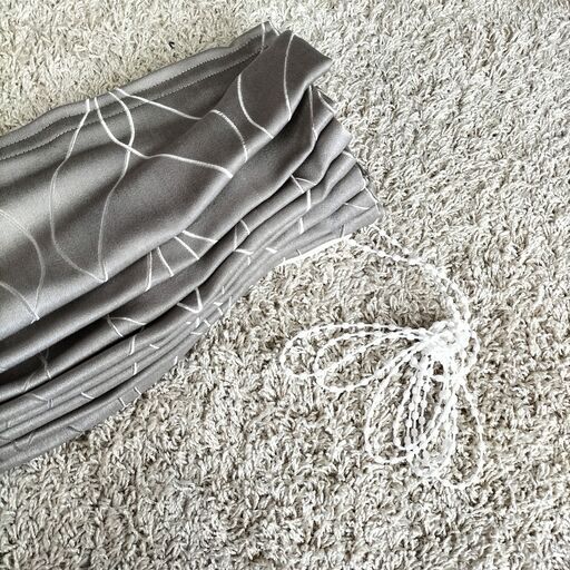 (MI-2401KA17)◆川島織物セルコン◆ダブルカーテン◆ラルクシールド◆286cm×142cm◆グレージュ◆未使用◆参考価格63,250円◆