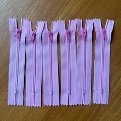 ファスナー　ピンク　10cm×6本