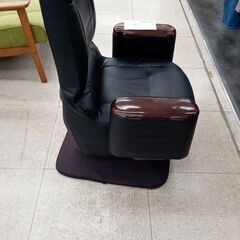 ★ジモティ割あり★  リクライニングチェア 黒 H×D×W クリーニング済み TJ4280の画像