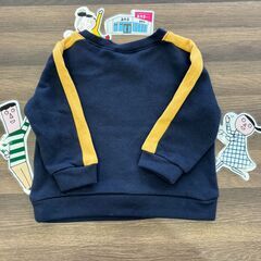 【中古】90㎝　トレーナー裏起毛（スパンコール付き）の画像