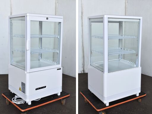 【ヤ取終了4/13】≪yt1151ジ≫ 美品 REMACOM/レマコム 4面ガラス冷蔵ショーケース R4G-63SLW 卓上型 AC1