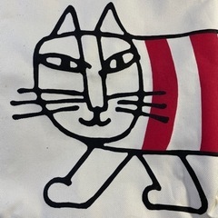 リサラーソン　エコバック　ホワイト　可愛い　猫　中古の画像