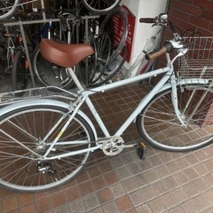 700Ｃ　SCHWINN　7speed　フロントカゴ　リアキャリア付き　グレーの画像