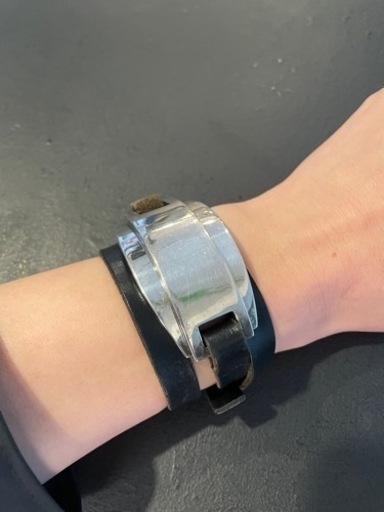 シルバー　ブレスレット　レザー　アトウ　ato レザーブレスレット