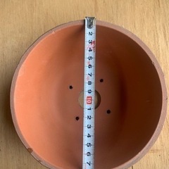 【未使用品】朱温鉢6号　10個1セット【札幌近郊】【汚れ多少あり】　（サイズは写真参考） の画像