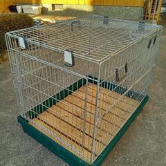 【美品】屋内使用　折りたたみ式ペットケージ　犬小屋　スチール犬舎...