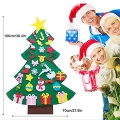 フェルト 壁飾り サンタ トナカイ クリスマスツリー 雪だるま クリスマスプレゼント クリスマスツリー クリスマス オーナメントの画像