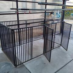 軒下使用　スチール製ペットサークル　犬小屋　スチール犬舎　ハウス...