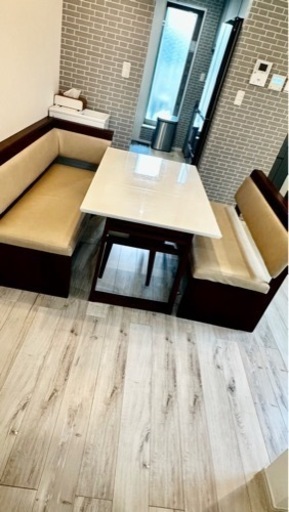 【限定価格】ダイニングテーブルセット（伸長式）120〜150