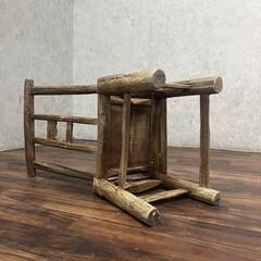 WY11/35 希少 木製椅子 古い イス ローチェア 古家具 古道具 古民具