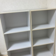 3段カラーボックス　白
