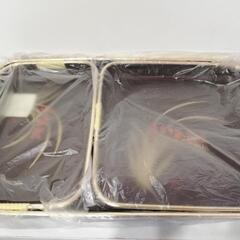 お値下げ！【未使用保管品】 合成漆器 昭和レトロ お盆 トレイ 3点セット 重ねて収納の画像