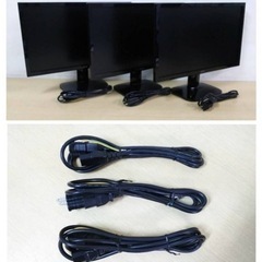 acer 21.5インチワイド LED液晶ディスプレイ KA220HQ bmidx 3台セット フルHD/TNパネル/1W+1Wスピーカー/ノングレア 中古 スタンド薄い擦れ