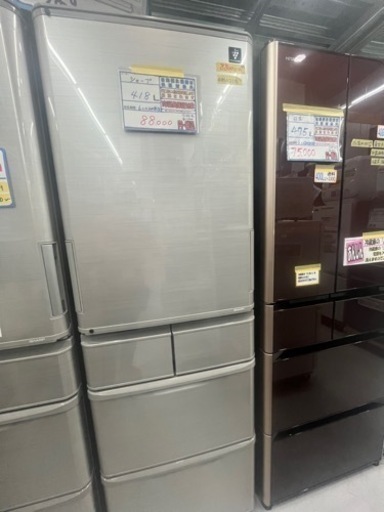 ★セール中★　配達可【冷蔵庫】【シャープ】418L 2018年製★6ヶ月保証クリーニング済み【管理番号11902】