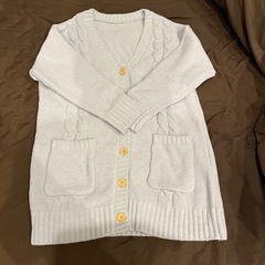 ライトグレー ニットカーディガン 美品