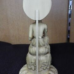 木彫仏像 極小サイズ 【菩薩半跏像】全長約11.5㎝ 希少 彫刻　西岡店の画像