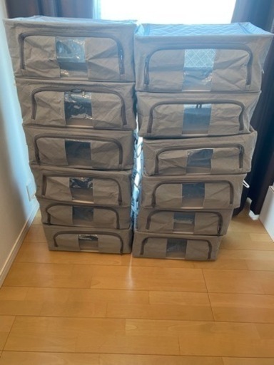 衣類収納ケース Mサイズ 12個セット（アストロ 活性炭消臭 ワイヤー入り 衣類収納ケース Mサイズ）