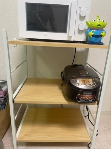 レンジ台 レンジラック 幅60 大型レンジ対応 スライド棚 88cm キッチンラック