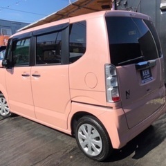 ⭐️ご成約⭐️【動画あり】🌸H29年🌸可愛すぎるピンクNBOX🌸乗って帰れます🌸ブレーキサポート🌸フル装備の画像