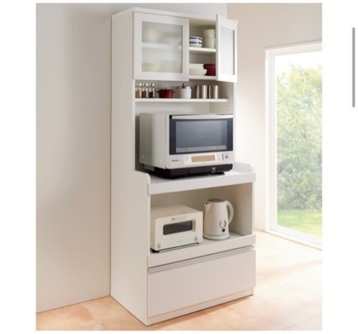 ディノス 食器棚 カップボード 幅80