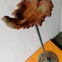 取引中☆アンティーク 小鳥鉄製スタンド☆