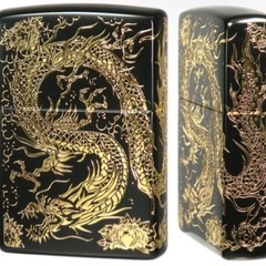 ZIPPO 二面龍　黒金
