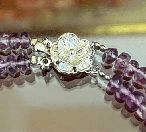 アメジスト　２連　ネックレス　45cm  47.2g