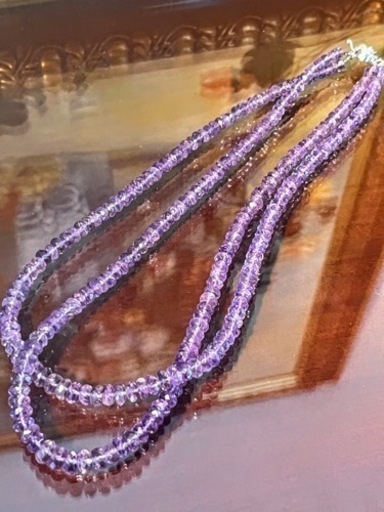 アメジスト　２連　ネックレス　45cm  47.2g