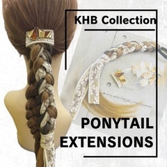 【新品】PSR#1 KHB  ポニーテールエクステ　刺繍リボン　...
