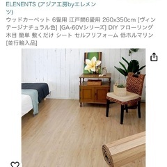 ほぼ新品 フローリングマット 4.5畳＋6畳　ELENENTS by アジア工房