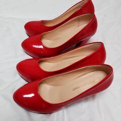 赤ハイヒール２足