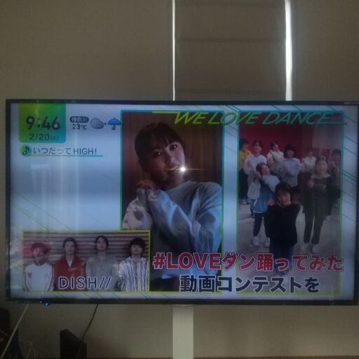 【急募】4k  55型  置き型テレビ台付(震度7でも倒れない\u0026コード収納付き)