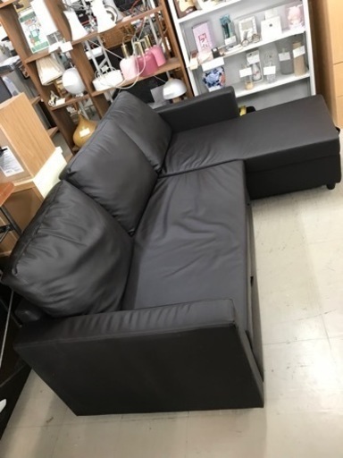 A2402-536 収納付きカウチソファ L字ソファ 3人掛け 中古美品