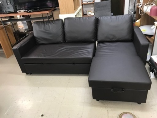 A2402-536 収納付きカウチソファ L字ソファ 3人掛け 中古美品