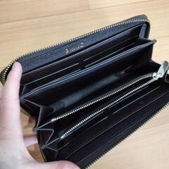 焦げ茶　大容量　長財布の画像