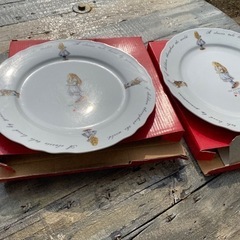 21年前　限定コラボ商品　マクミラン　不思議の国のアリス　陶器大皿３枚セットの画像