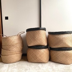IKEA バスケット　カゴバッグ　カゴ収納
