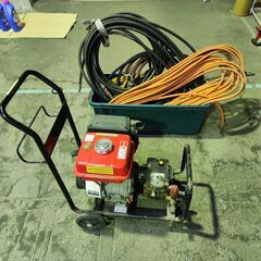 動作未確認 ホース付き エンジン式 高圧洗浄機 スーパー工業 S...