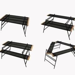 キャンプ　テーブル　囲炉裏テーブル　テキーラテーブルの画像
